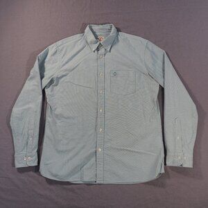 Brooks Brothers Shirt Men Large Green Dress Preppy Pastel Red Fleece Office Work